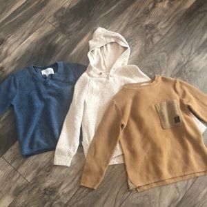 Lot of 3 Zara Kids Knit Sweaters Size 6